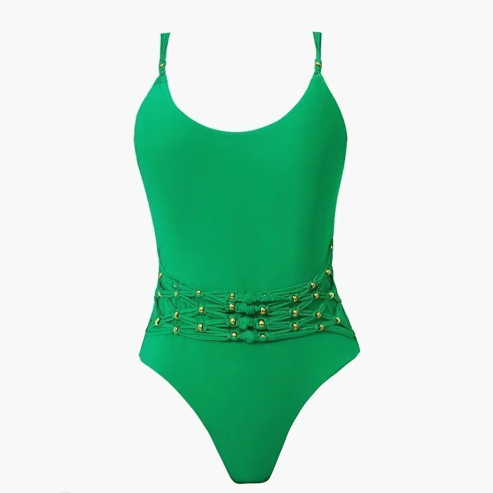 PQ Swim Beaded Brynn One Piece Seaweed
